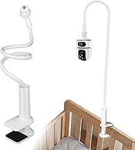 360 Degree Adjustable Surveillance Camera Bracket, Mounting Bracket for Camera Clip with 1/4 Thread for Indoor and Outdoor Use, 1 x White