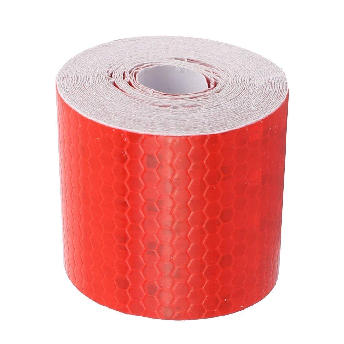 Vadda 3 Meter Reflective Warning Tape Sticker, High Visibility Safety Honeycomb Conspicuity Tapes, Red