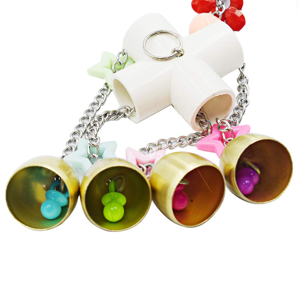 IUHKBH Bird Parrot Toy Colorful Bird Swing Toys with Bell Hanging Toy for Budgie Lovebirds Conures Small Parakeet Cages Decorative Accessories - image 4