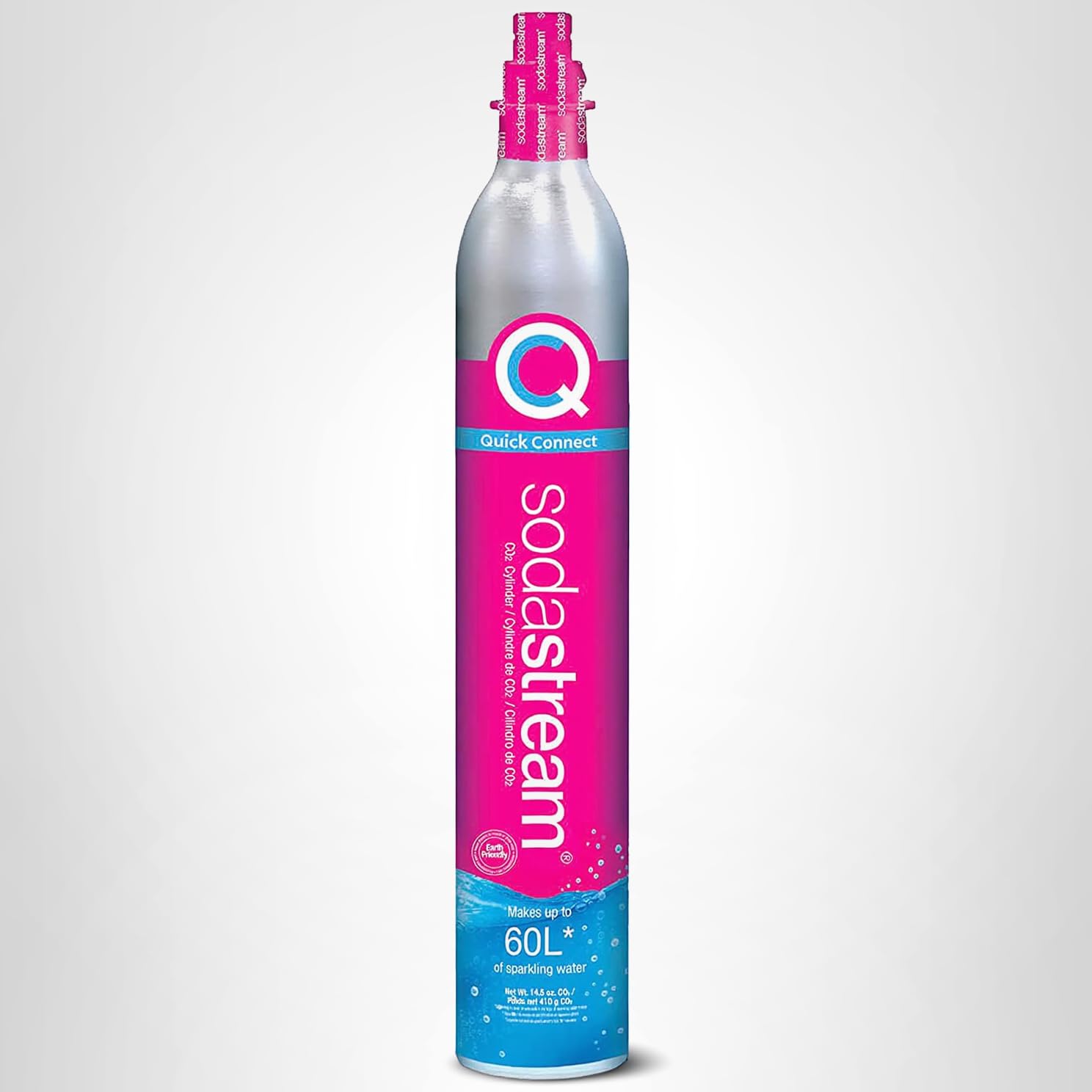 SodaStream CO2 Gas Carbonation Bundle | 3x 60L QuickConnect Cylinders, Pink CQC System - Never run out of CO2 Again - Compatible with Terra, ART, Aqua Fizz, E-Terra, E-DUO, Enso and Gaia