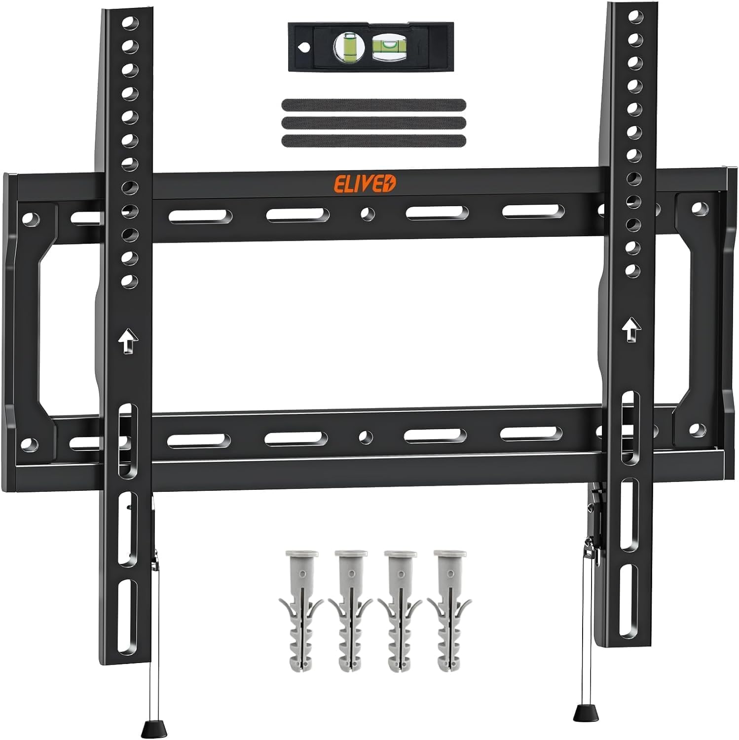 ELIVED Feste TV Wandhalterung für die meisten 26-60 Zoll Flach & Curved Fernseher, Ultra Slim TV Halterung Universal, Max. VESA 400x400mm, Hält bis zu 45KG, EV3035