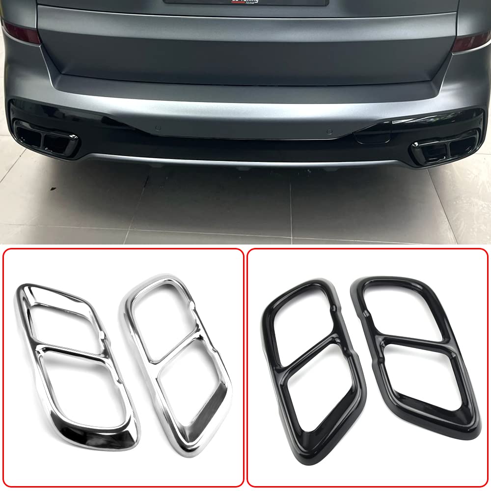 Akcesoria zewnętrzne do samochodu Tłumik wydechowy z tyłu BMW X5 G05 X6 G06 X7 G07 2019-2022(Black)