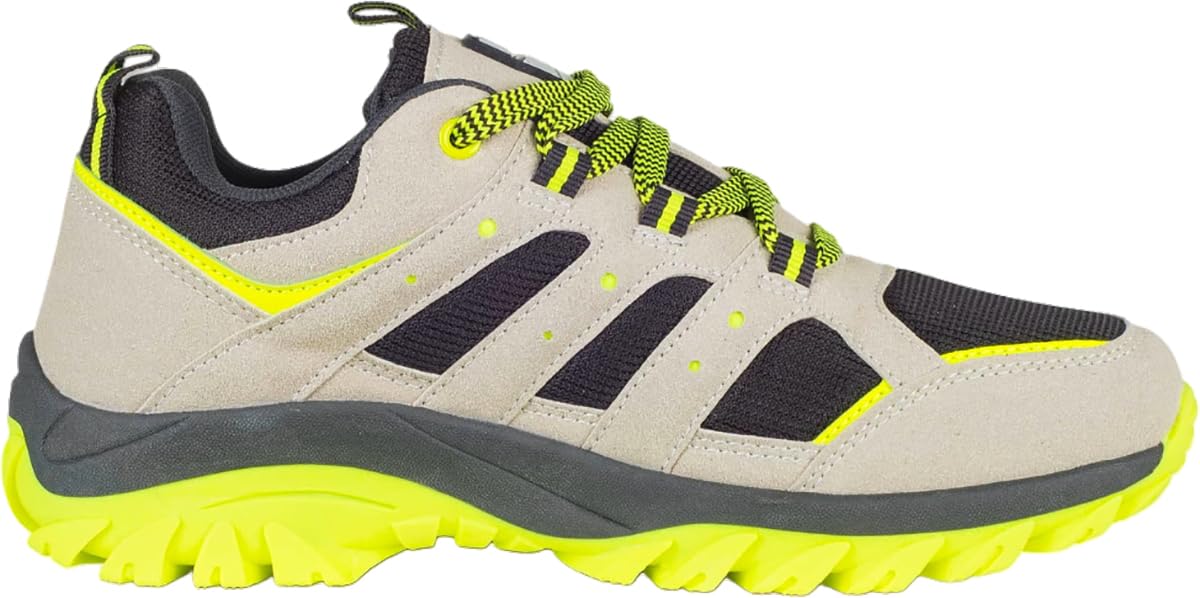 WORKTEAM Zapatilla Trekking Unisex con Cordones, Suela TPR Antideslizante, Plantilla con Amortiguación Extraíble Ligera, Ideal para Uso en Exteriores