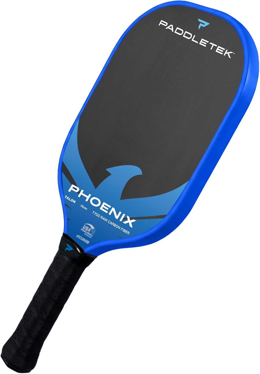 Paddletek Phoenix Talon – 14mm Pickleball Paddle – Raw Carbon Fiber Face – Balanced Control & Spin – Polypropylene Honeycomb Core – USAPA Approved Pickle Ball Paddle – 5.25 Inch Handle