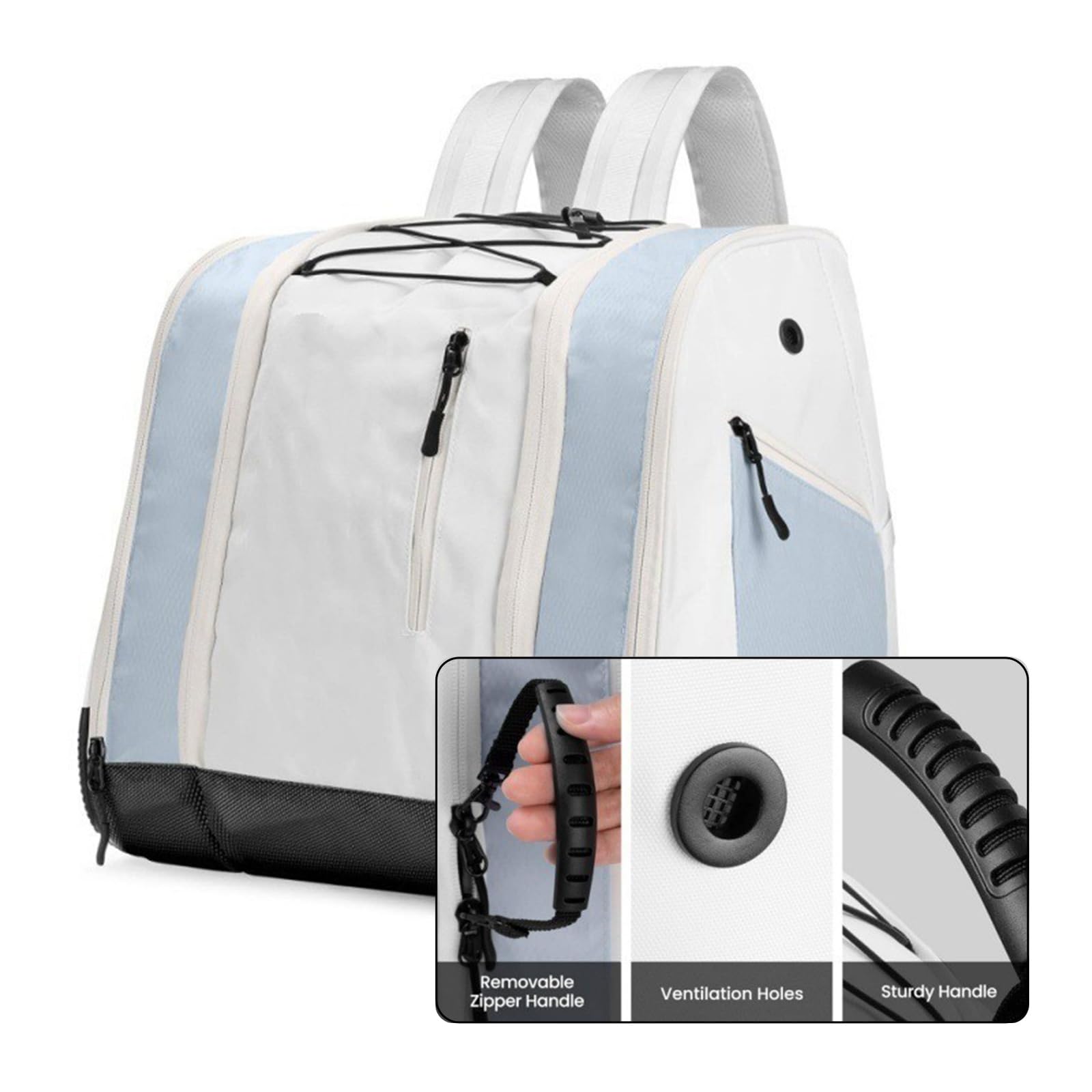 Strapazierfähige Skateschuhtasche, atmungsaktives Rückenteil mit verstellbaren Schultergurten, Detail für Abenteuer, atmungsaktives Skizubehör, Rucksack