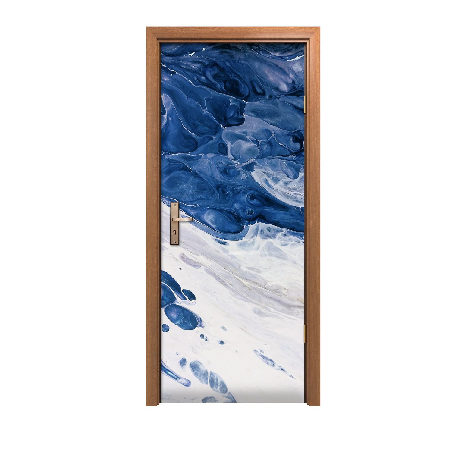 Autocollant de porte vagues fantastiques 90x200cm pour décoration murale