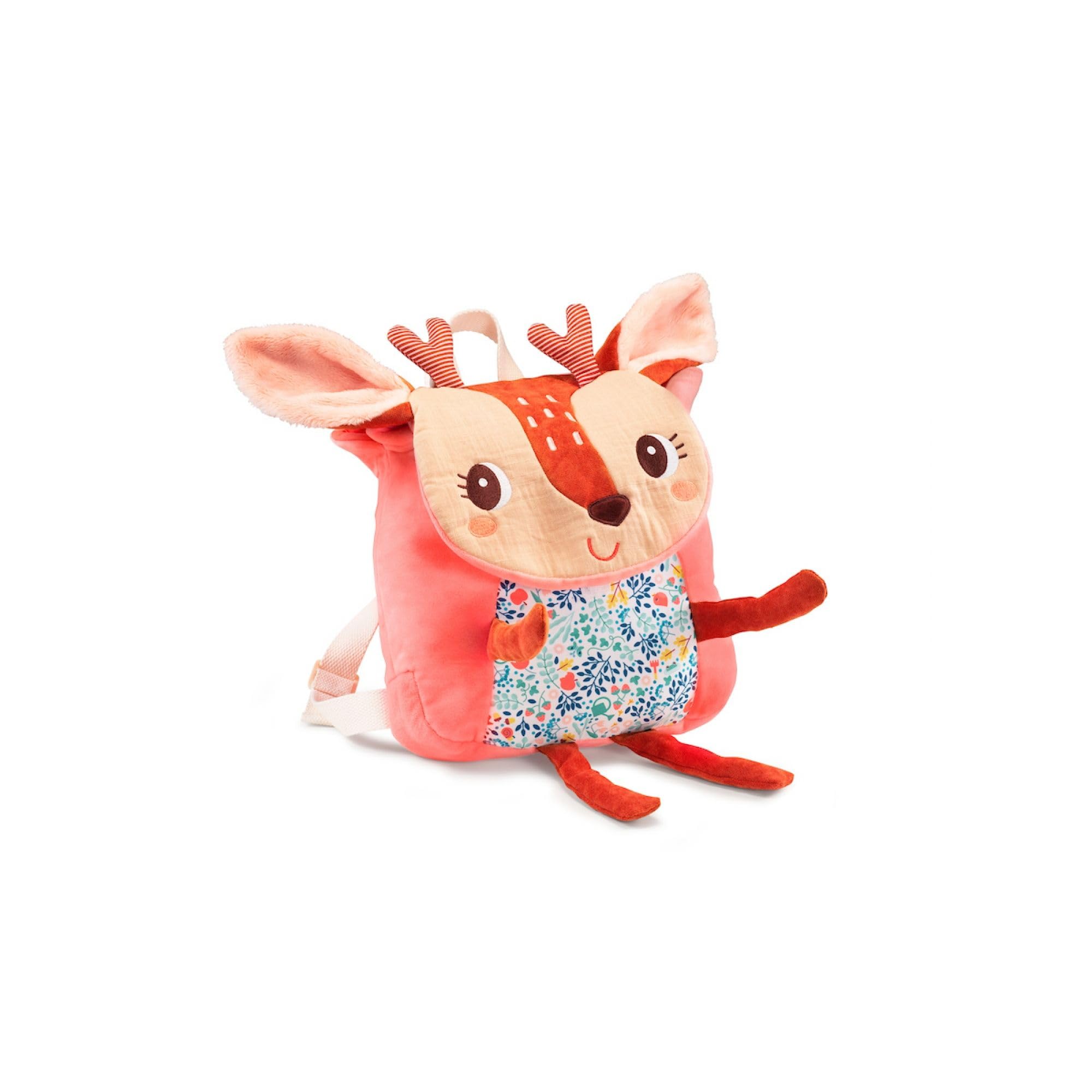 Lilliputiens - Mochila blanda para niños - Stella el Cervatillo - Confortable y divertida con detalles coloridos - Perfecta para la guardería y salidas - Estimula la imaginación - Desde 10 meses 84454