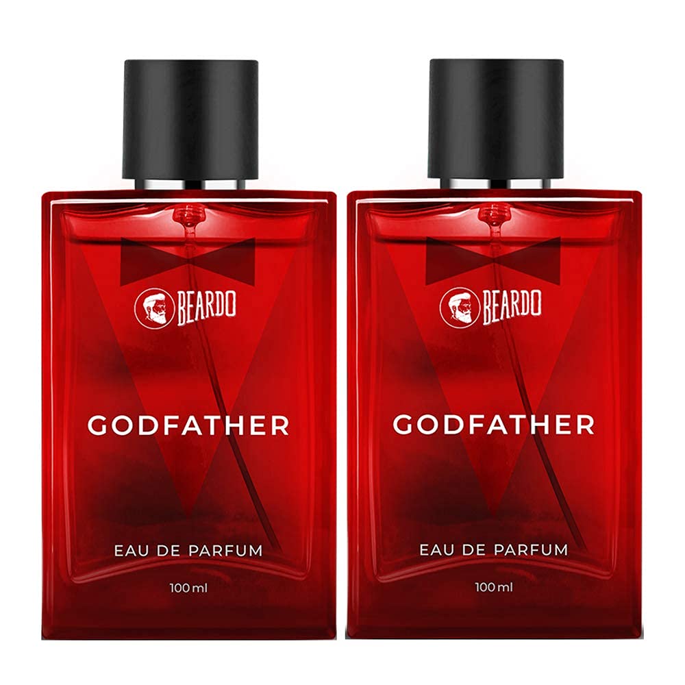 Beardo Godfather Eau De Parfum | Aromatic, Spicy Perfume For Men Long Lasting | Date Night Fragrance, Body Spray For Men, Ideal Gift For Men 100Mlx2 | Gift for men | Gift For Friends