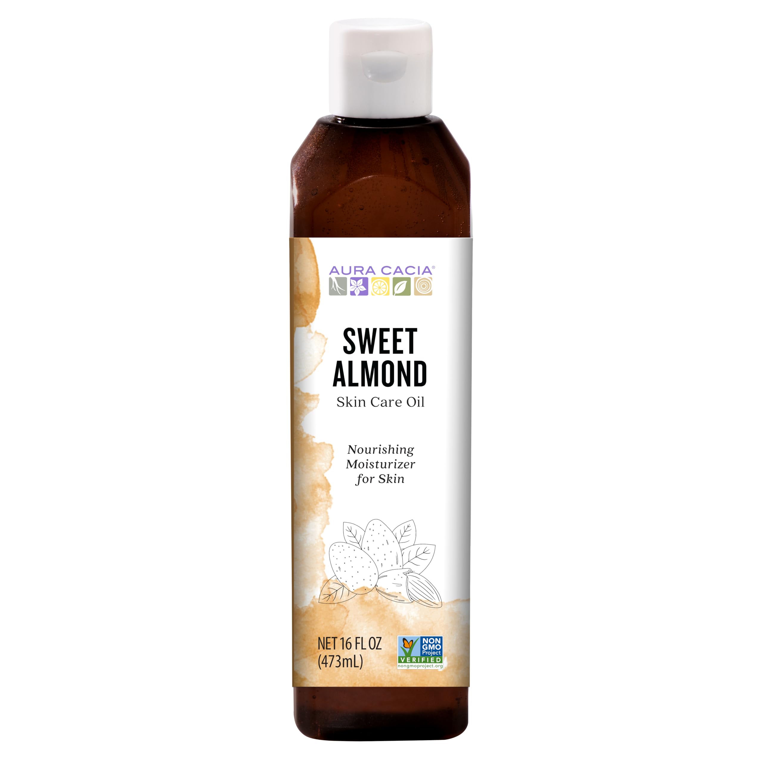 Nurturing Sweet Almond Skin Care Oil, 16-Ounce Bottle