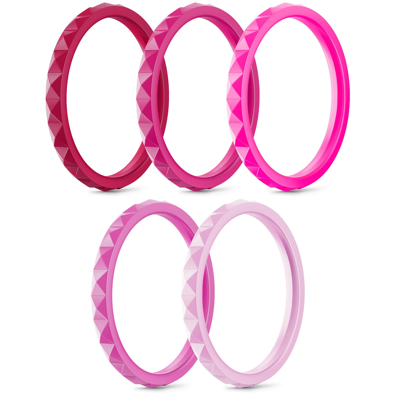 Egnaro Silicone Wedding bands women, Stackable Silicone Ring style