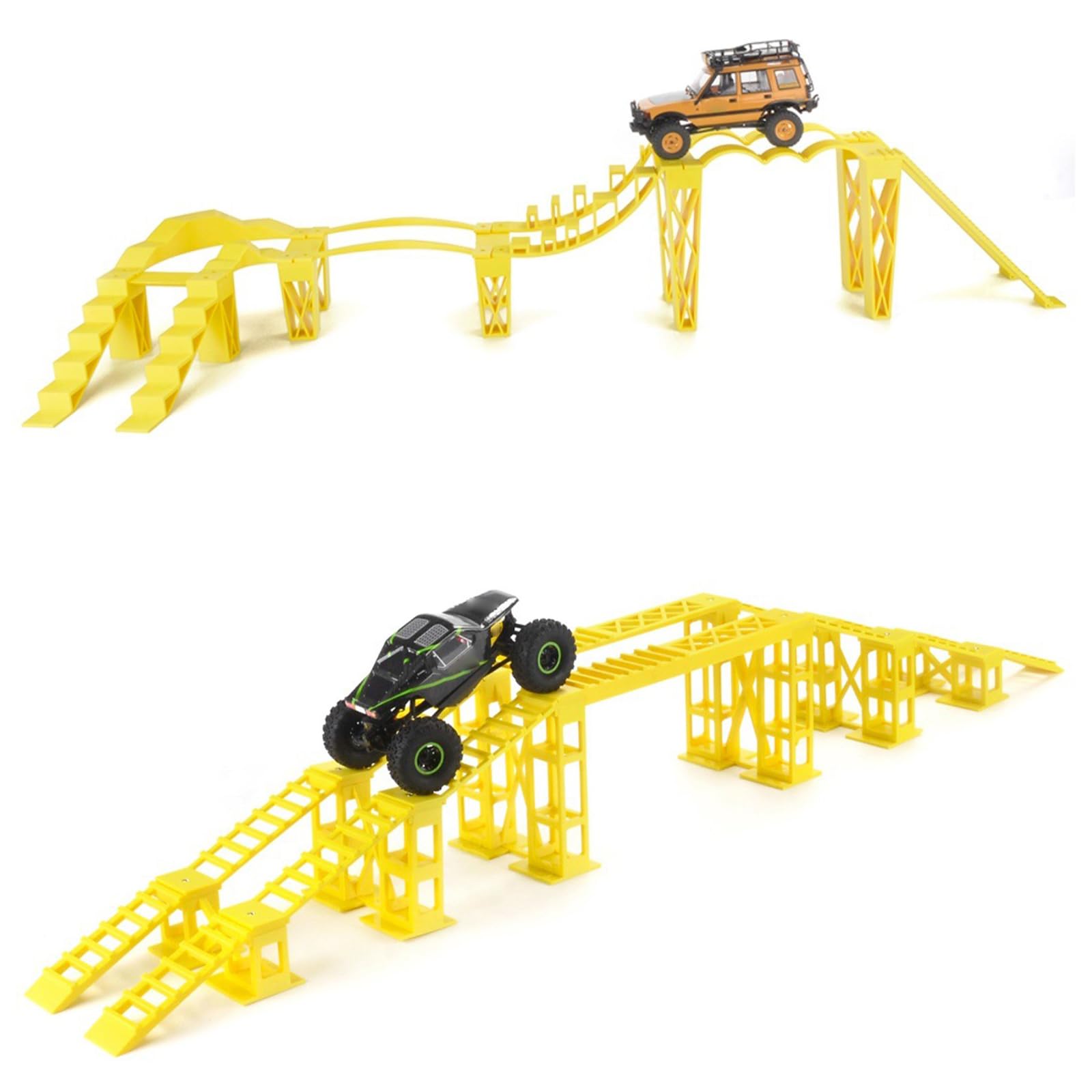 Veicolo radiocomandato percorso ostacoli in plastica con diverse sfide per modellini auto scala 1:24 e 1:18 Giocare Crawler Auto ostacolo simulato