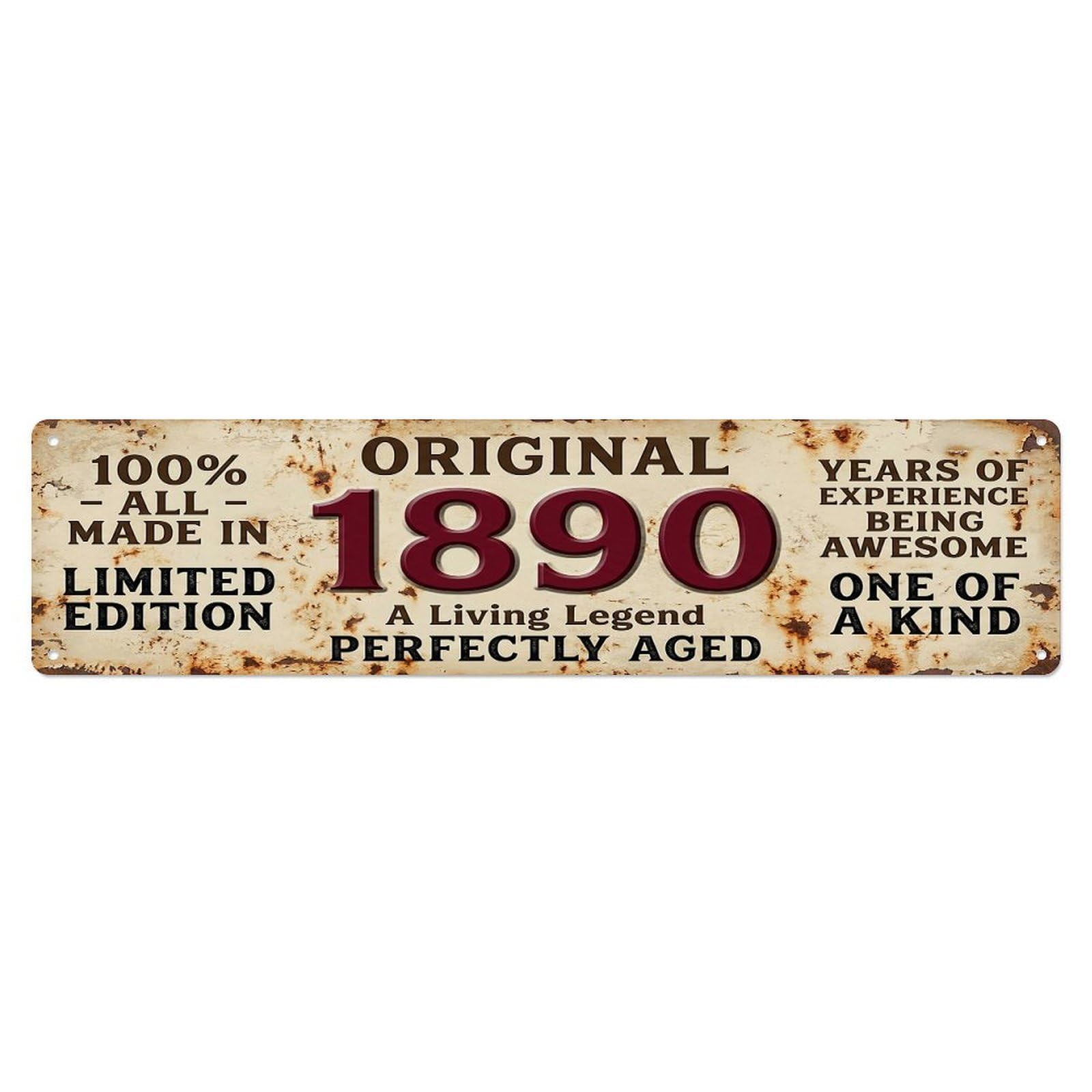 Original 1890 Limited Edition Perfectly Aged Live Legend Metal Tin Sign