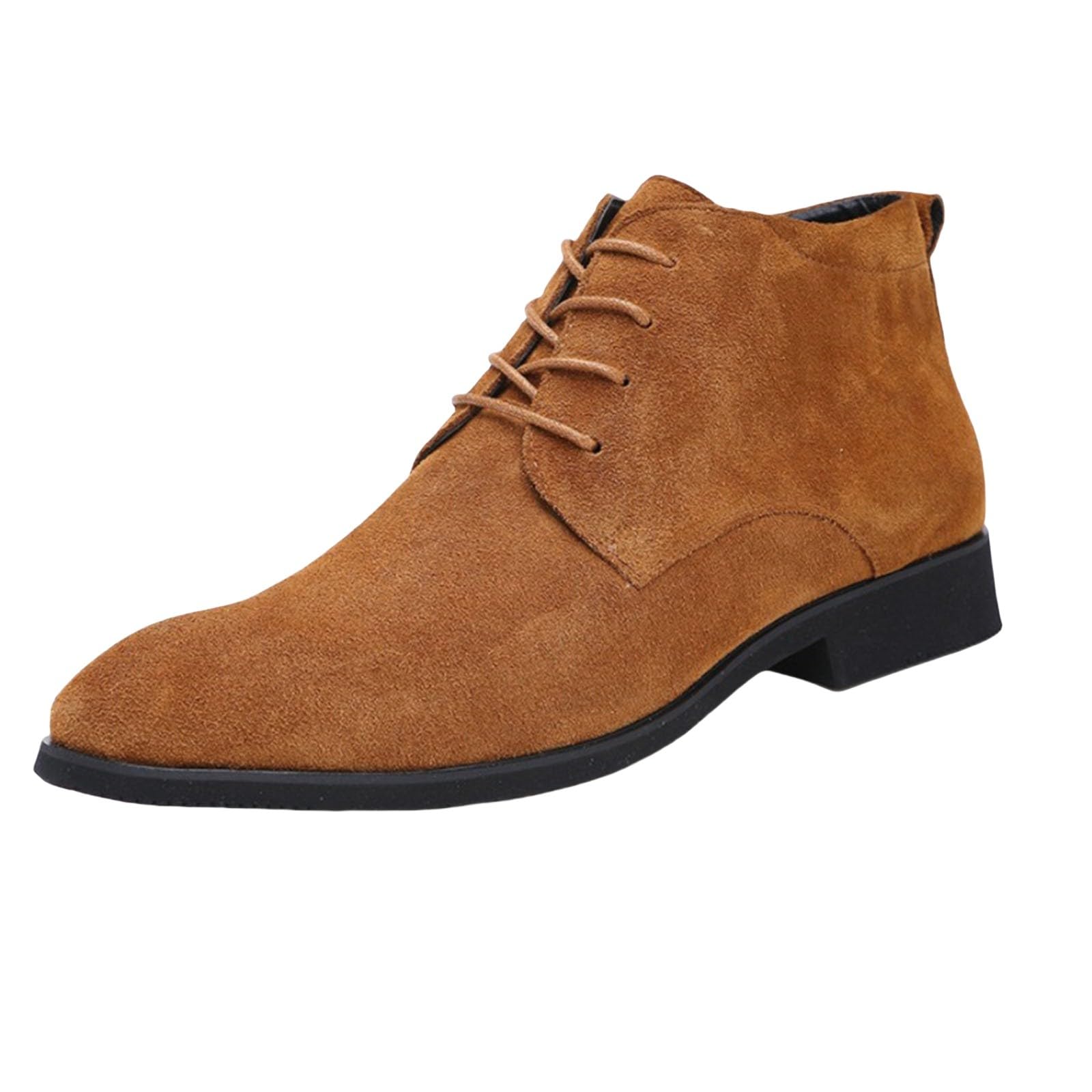 Stivali Uomo Inverno Pelle Impermeabili Scarpe Foderate Leggero Casa Stivaletti Comodi A Passeggiata Cotone Partito Scarpe-11