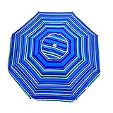 Platinum 6.5 ft Polyester 100 UPF Beach Umbrella with Vent & Tilt