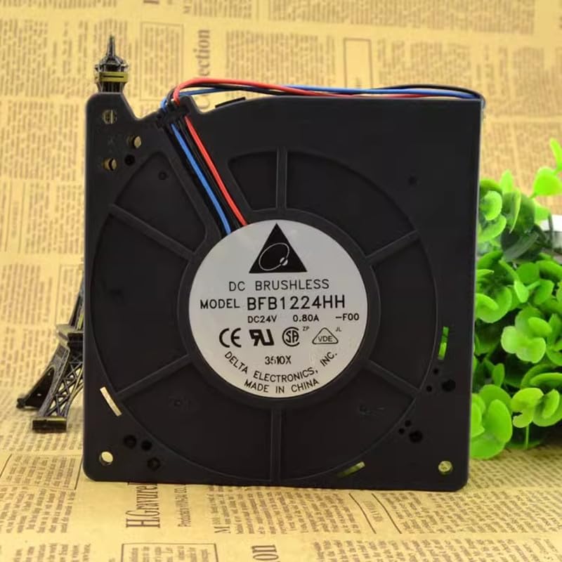 12CM 12032 Turbine Centrifugal Fan 24V 0.80A Double Ball Blower BFB1224HH 120 * 120 * 32mm
