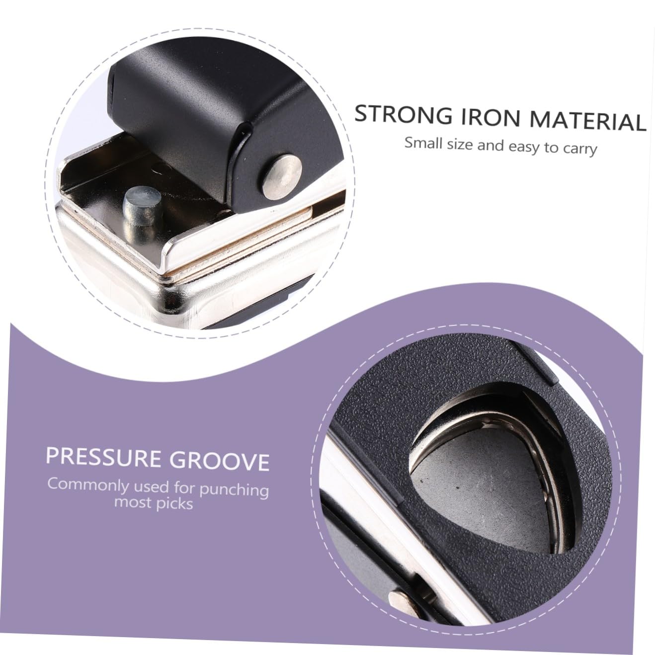 FRCOLOR Puncher per Plettro Chitarra in Ferro Resistente Facile da Usare per Creare Plettri Personalizzati da Plastica Rigida Accessorio per Musicisti e Kit Fai da Te