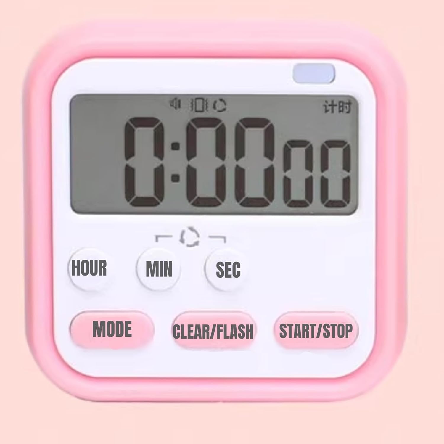 Zentro Digital Alarm Clock with Large Display, Smart Night Sensor & Snooze Function, LED Desk Clock with Date Temperature Calendar, Battery Operated Bedside Table Clock (Digital Kitchen Timers Clock)-image-18