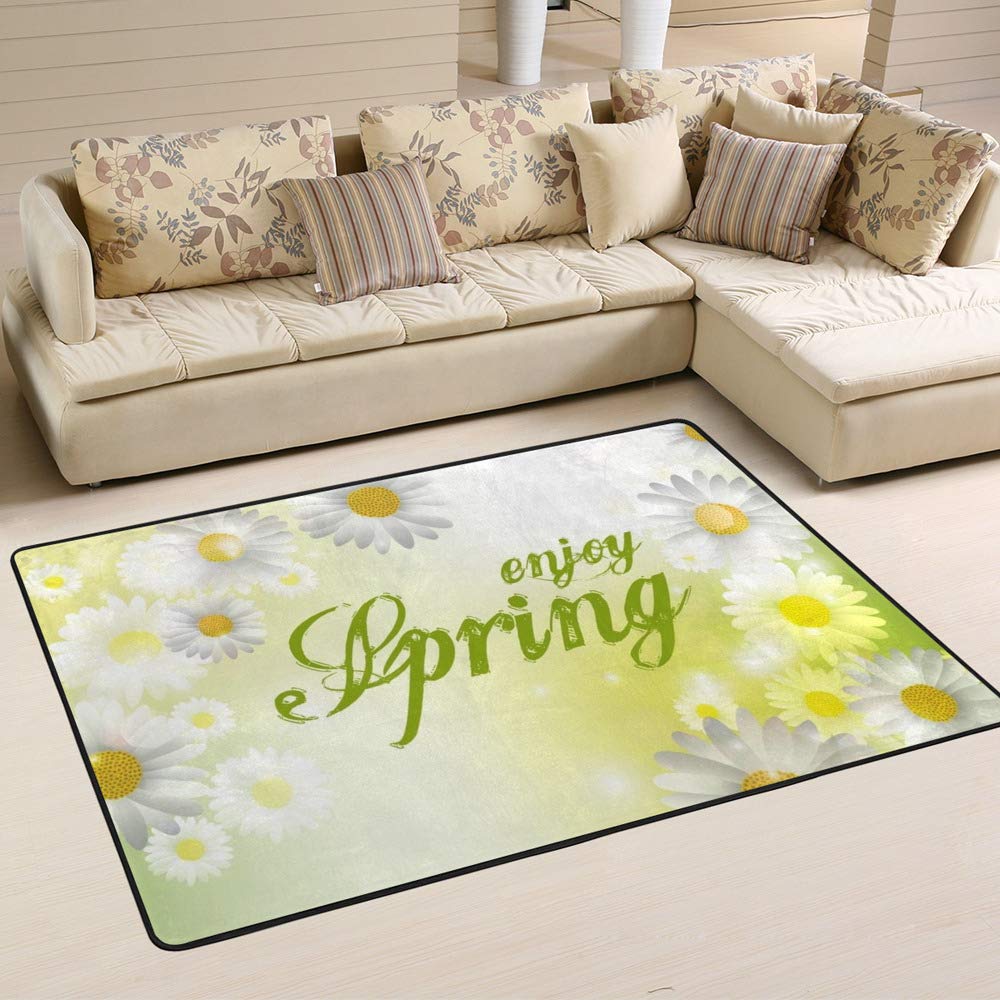 Grand tapis en microfibre polaire CHEHONG pour salon et chambre 80x58 inch