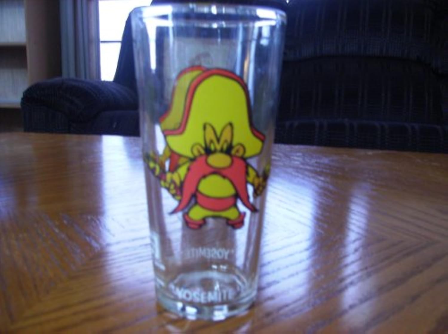 Vaso de colección Yosemite Sam de Warner Bros en cristal resistente de alta calidad retro