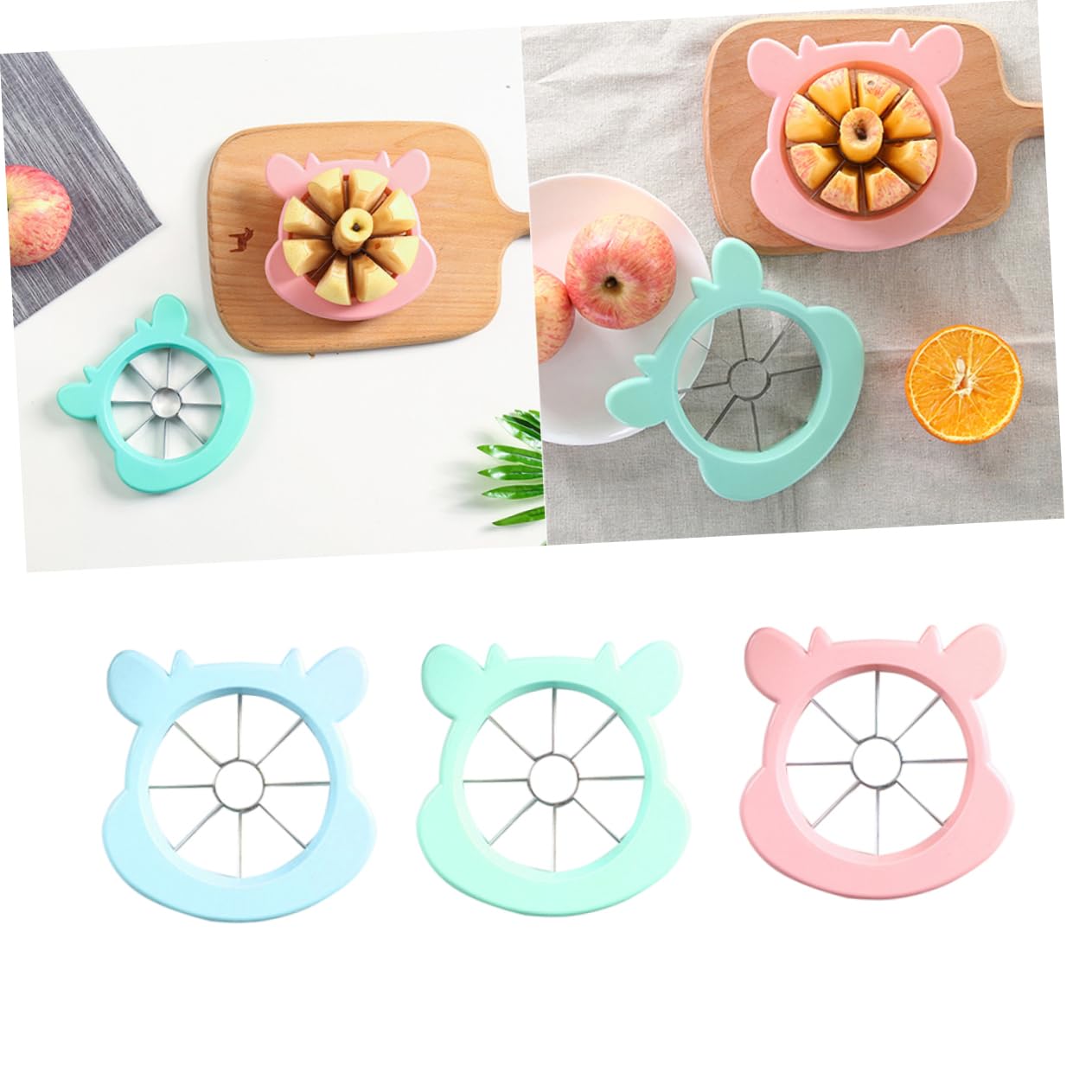 ABOOFAN Wassermelonenschneider 9 Stk Allesschneider Aufschnittmaschine Obstschneider Aus Edelstahl Cutter Fruchtschneider Splitter Wassermelone Schneidemaschine Apfelschneider