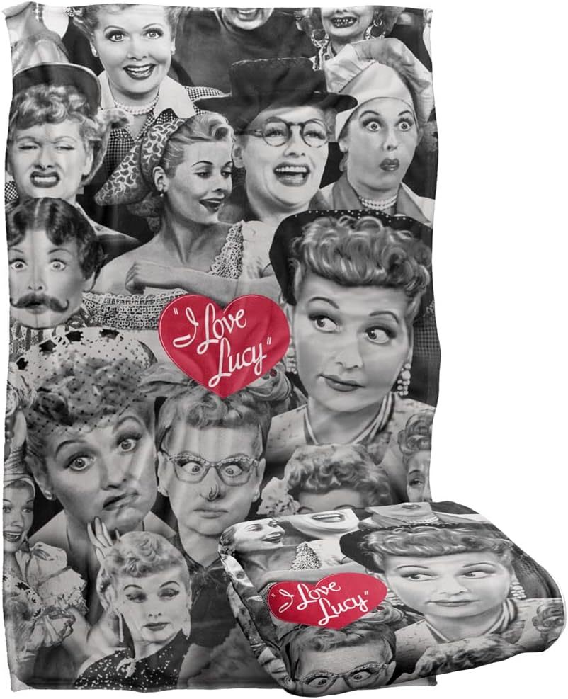 Trevco I Love Lucy Faces Silky Touch Super Soft Throw Blanket 36" x 58"