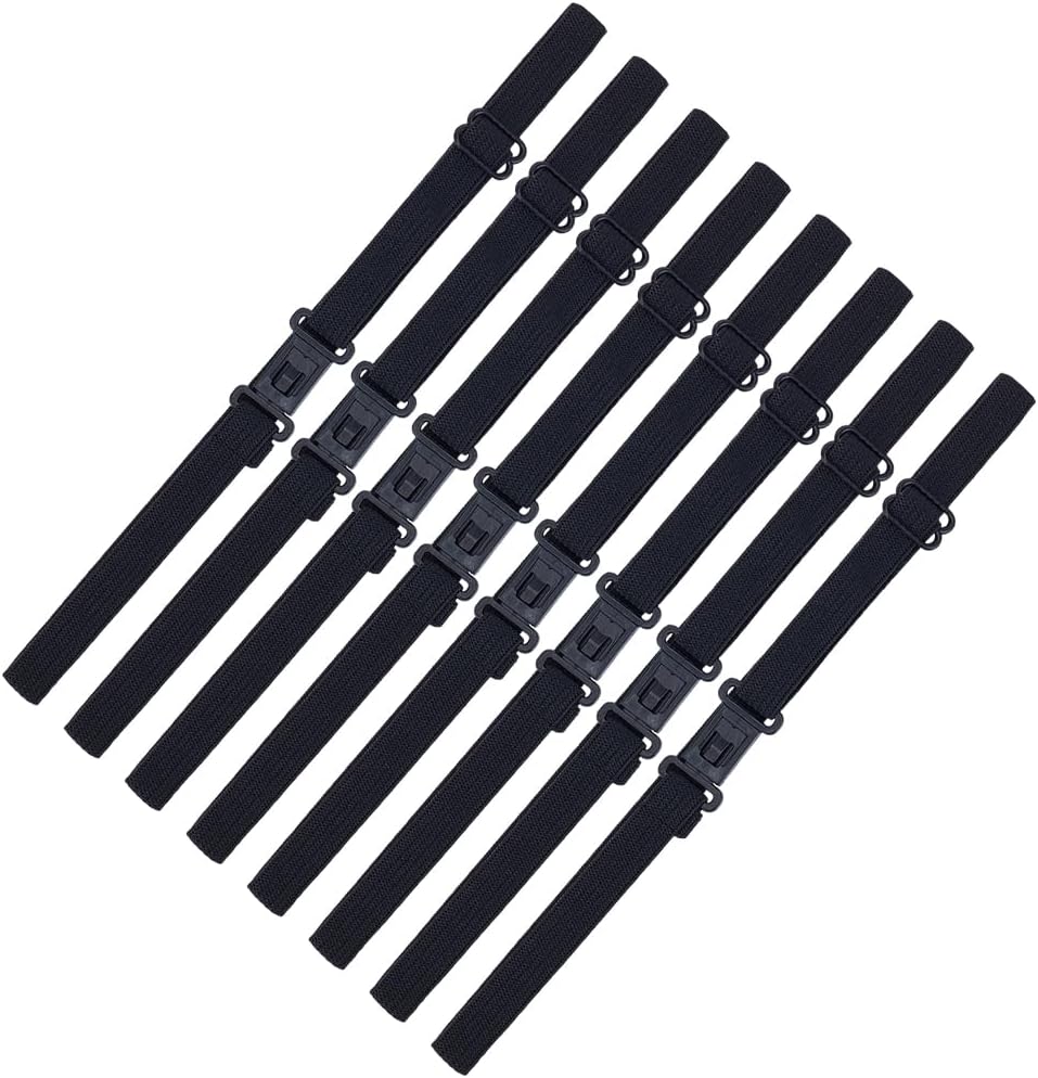 1 Box 20Pcs Adjustable Bowtie Strap Adjustable Elastic Bow Tie Strap with Clip Bulk Plastic Buckle Black Bowtie Accessories for All Bowknot Clothing DIY Crafts Supplies Wedding Party Beginner