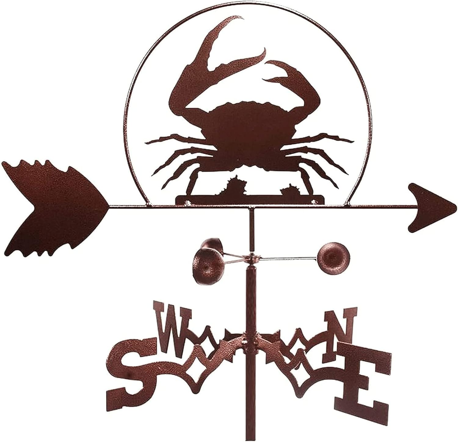 Metal Garden Weathervane Roof Mount Weathercock Wind Direction Indicator Home Decor Ornament Weathervane for Most Outdoor Space