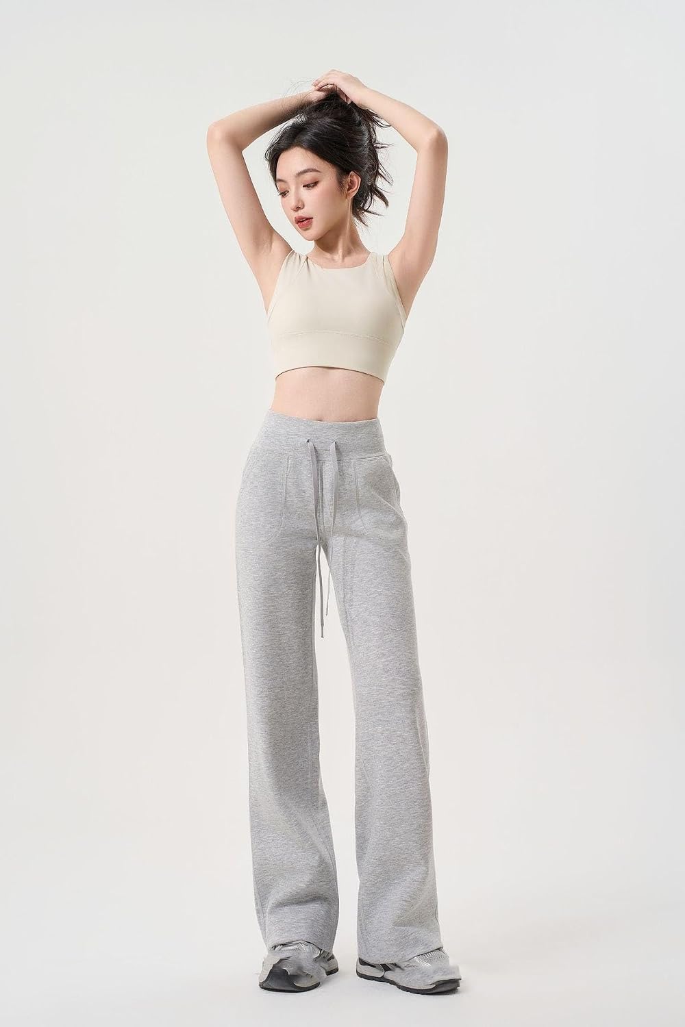 Women's Casual Pants High Waist Sporty Loose Wide Leg Spring Fall Trousers for Women