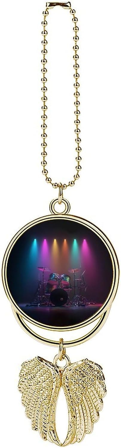Drum Kit Music Colorful Car Accessories Cute Rear View Pendant