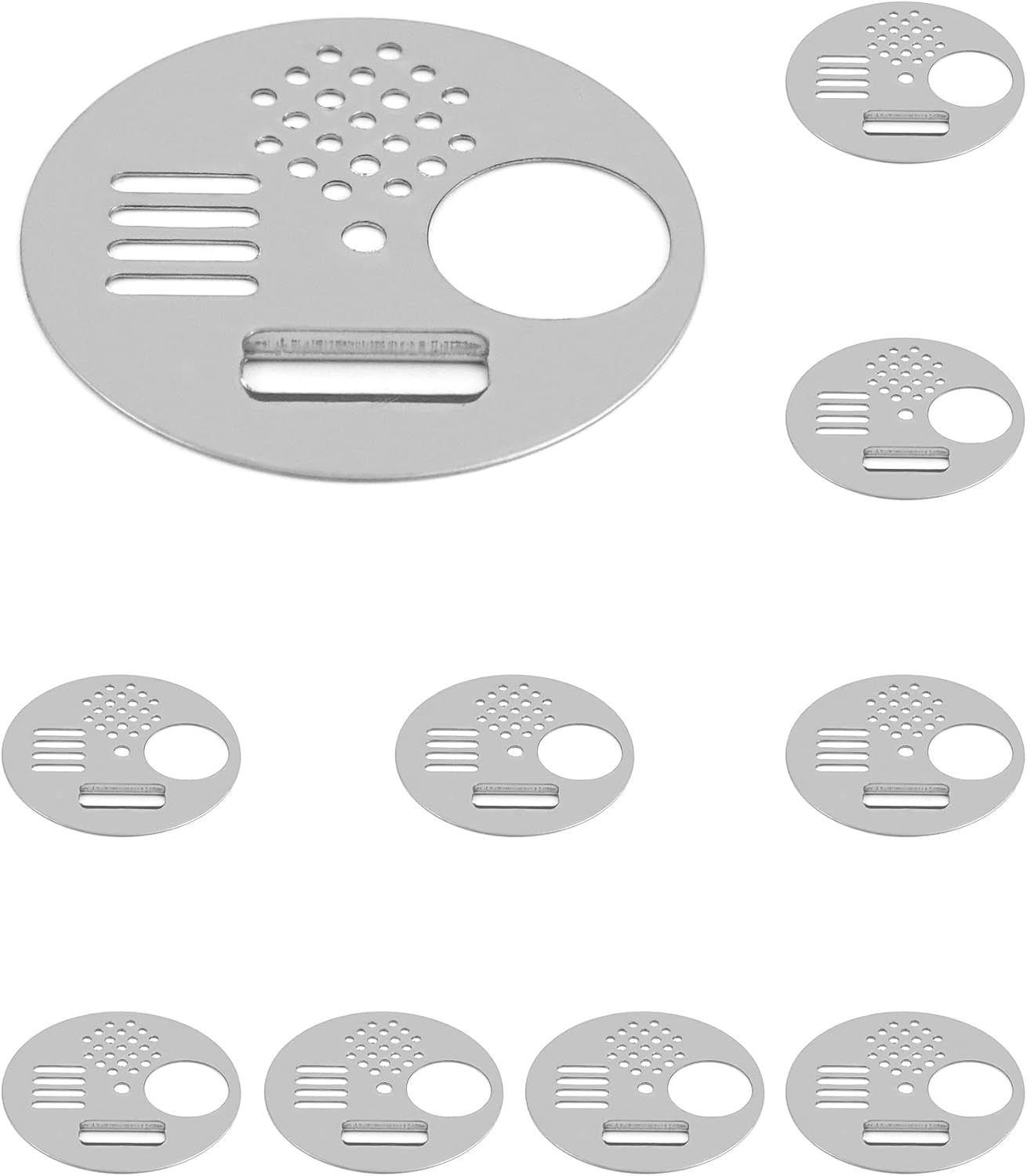 QWORK 10pcs Stainless Steel Beehive Entrance Gates, Round Bee Nest Door Vents, Beekeeping Tools, 6.8cm/2.7Inch Bee Hive Disc Disks