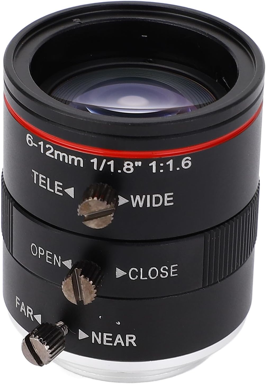 Varifocal C Mount Lens Zoom Industrial Lens 6‑12mm 1/1.8 3MP Manual Focus Lens Aluminium Alloy C Mount Adjustable Aperture Lens, LUCKDANO8k65b1rp0s