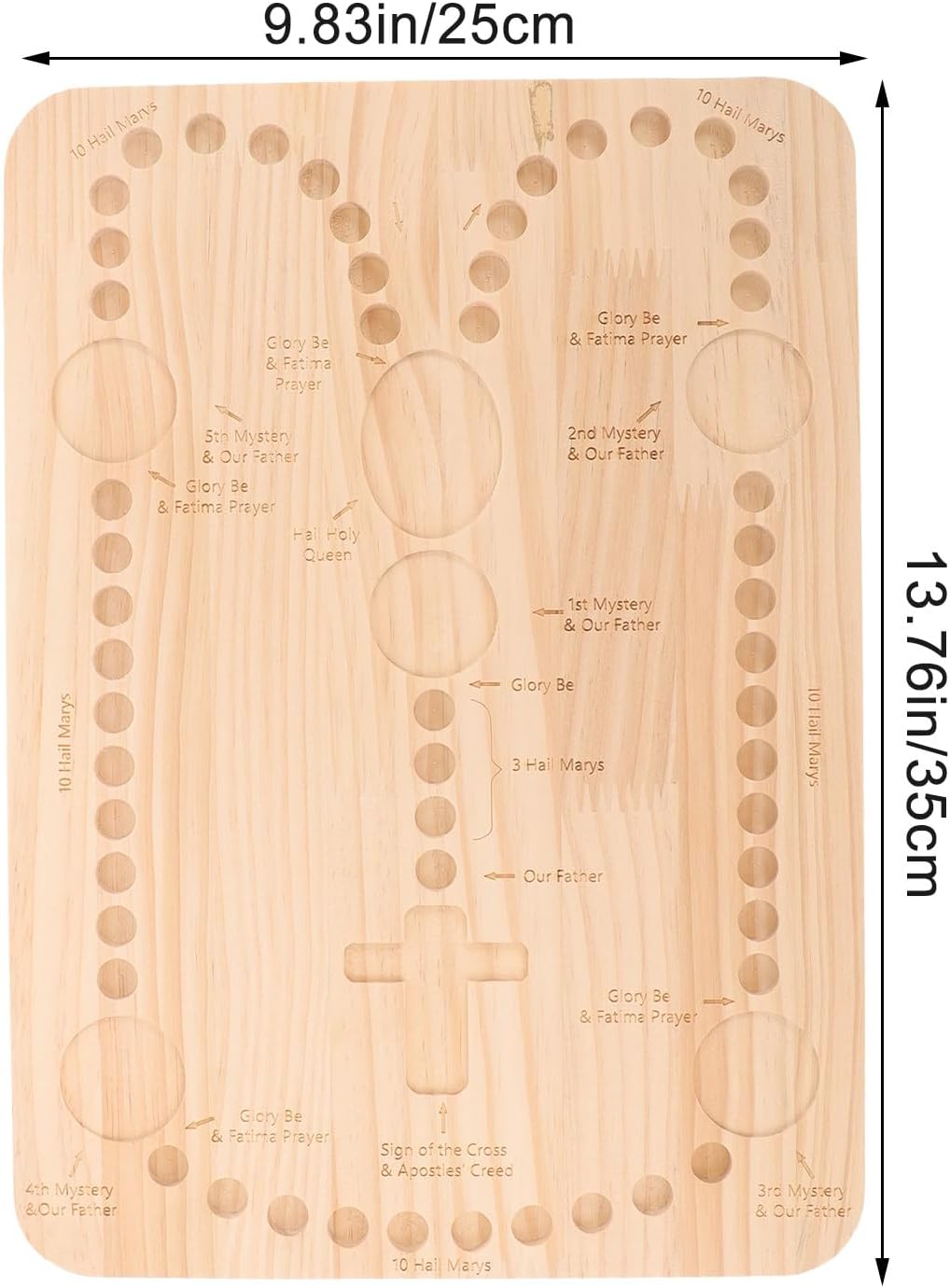 SEWACC Wooden Bead Board for Jewelry Making Bead Organizer Tray for Rosary Making Bracelet Board Necklace Layout DIY Craft Supply 13.77 X 9.84 X 0.39 in