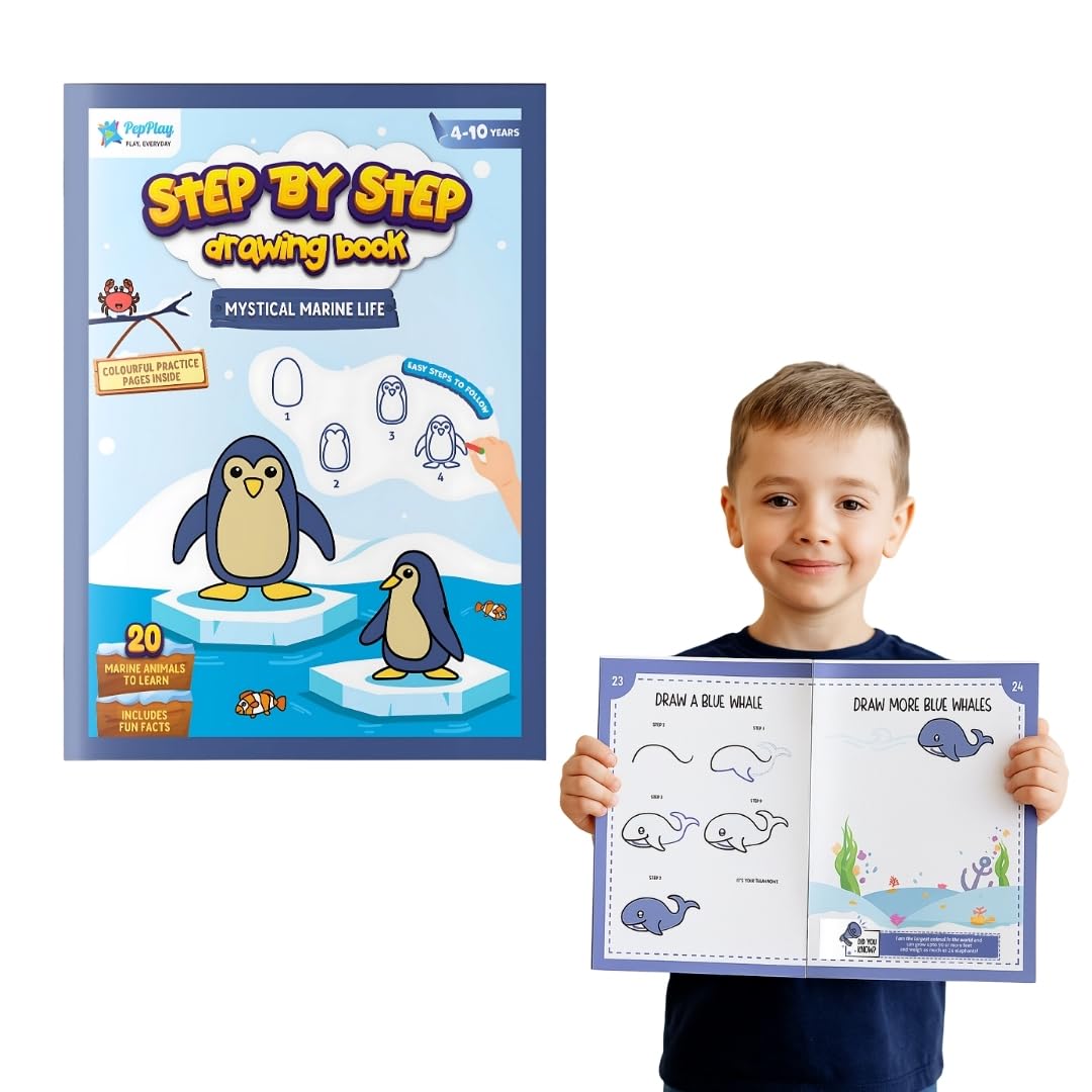 PepPlay Step by Step Drawing Book Mystical Marine Life - Essential Skills,