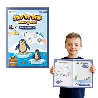 PepPlay Step by Step Drawing Book Mystical Marine Life - Essential Skills, Building Activities, Coloring, Educational Sketch Books Gift for Kids, Students, Artists (4 to 10 Years) [Paperback] PepPlay