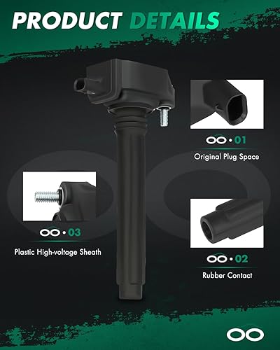 Vista 1382 de SCITOO 1 bobinas de encendido con 4 bujías de iridio para Chevrolet 2011-2015 Cruze 1.4L 2016 Cruze Limited 1.4L 2012-2020 Sonic 1.4L 2013-2021 Trax