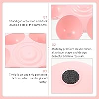 Vista 3 de Flower Shaped Pet Feeding Bowl Plastic Cat Feeder Multi-Pet Food Dish Easy to Clean Durable Water and Food Bowl