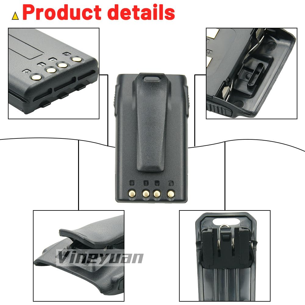 Batteria agli ioni di litio 7.4V 1700mAh 1A17KG-3 per WouXun KG-UVD1P KG-UV6D KG-659 KG-699 KG-689 Batteria rapida radio bidirezionale con clip da cintura