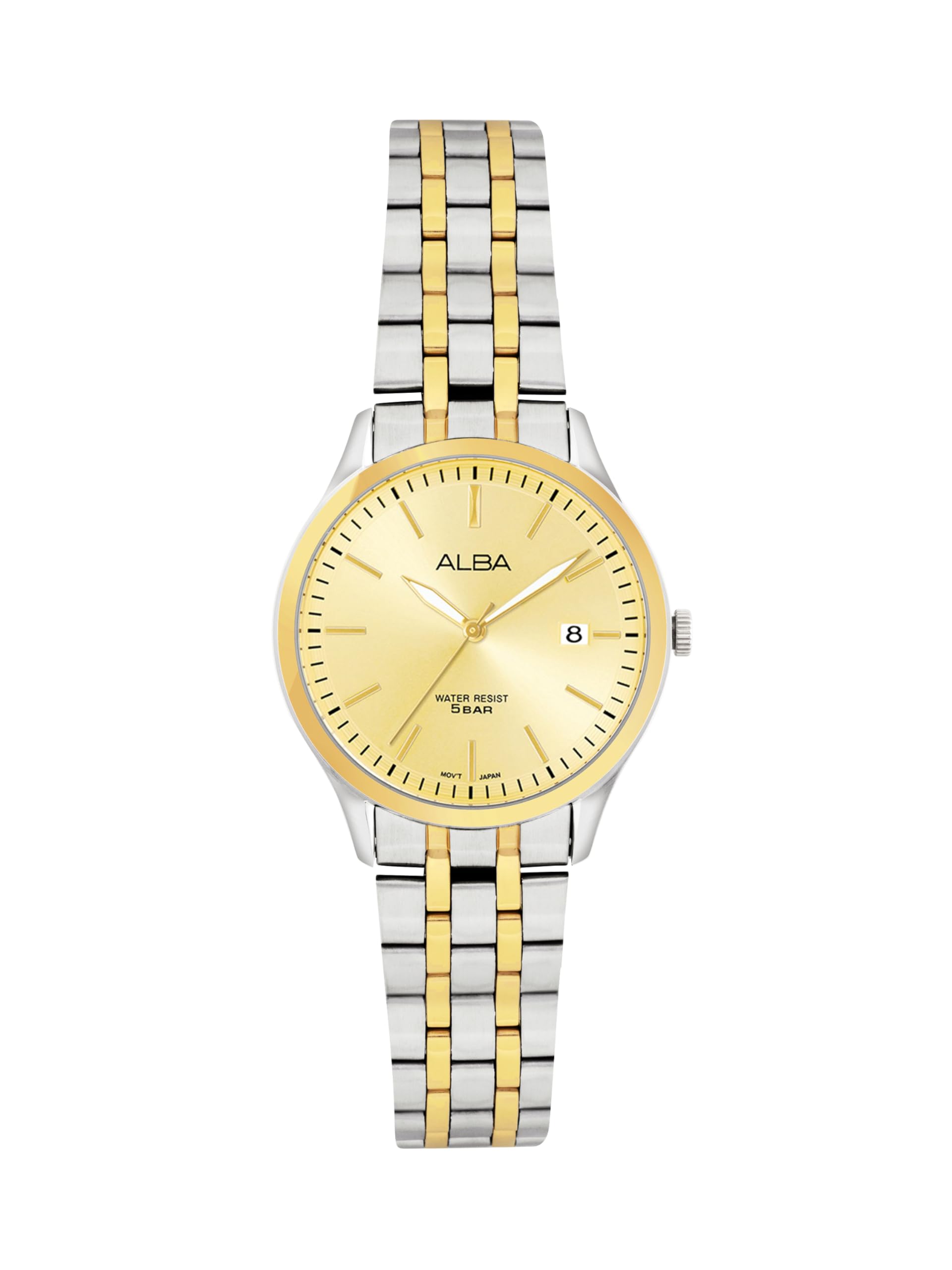 Alba Stainless Steel Women Analog Wristwatch Ah7Ce8X1, Gold Dial, Silver Band (B0CD8351TN) Amazon Price History, Amazon Price Tracker