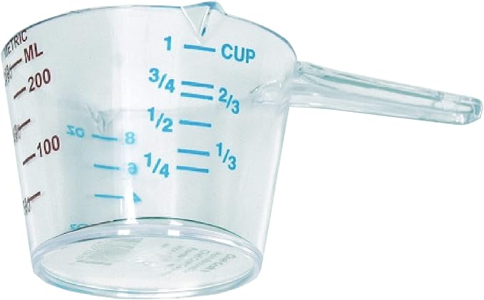 Taza medidora de plástico Chef Craft 1 taza transparente miniatura 5