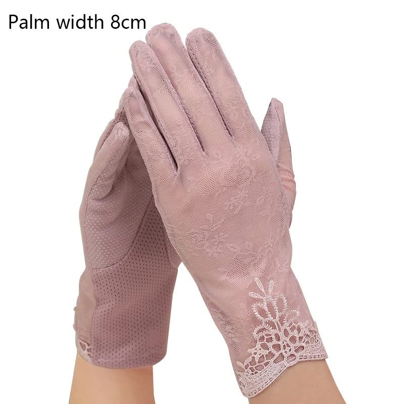 Guantes de verano mujer protector solar corto seda hielo tactil 3