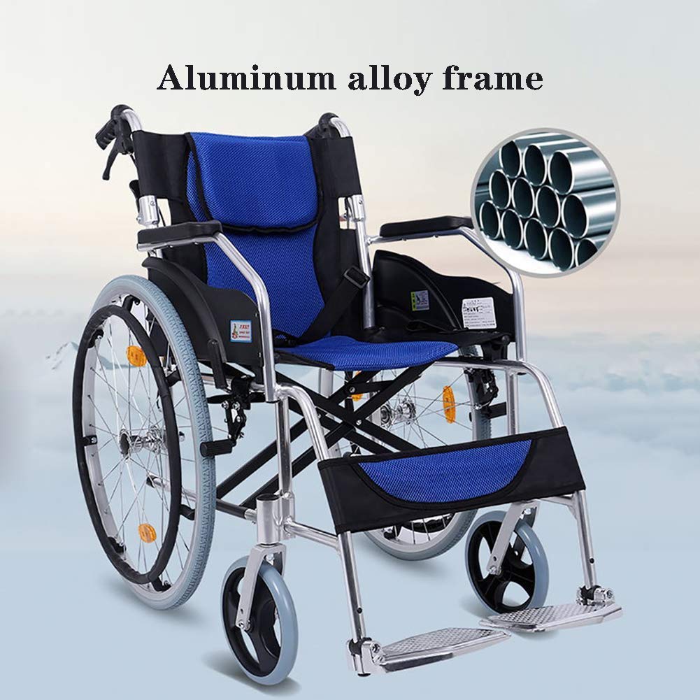 Składany lekki wózek inwalidzki ze stopu aluminium dla osób starszych i niepełnosprawnych – chodzik typu Push-Type, składany przenośny design do przenoszenia
