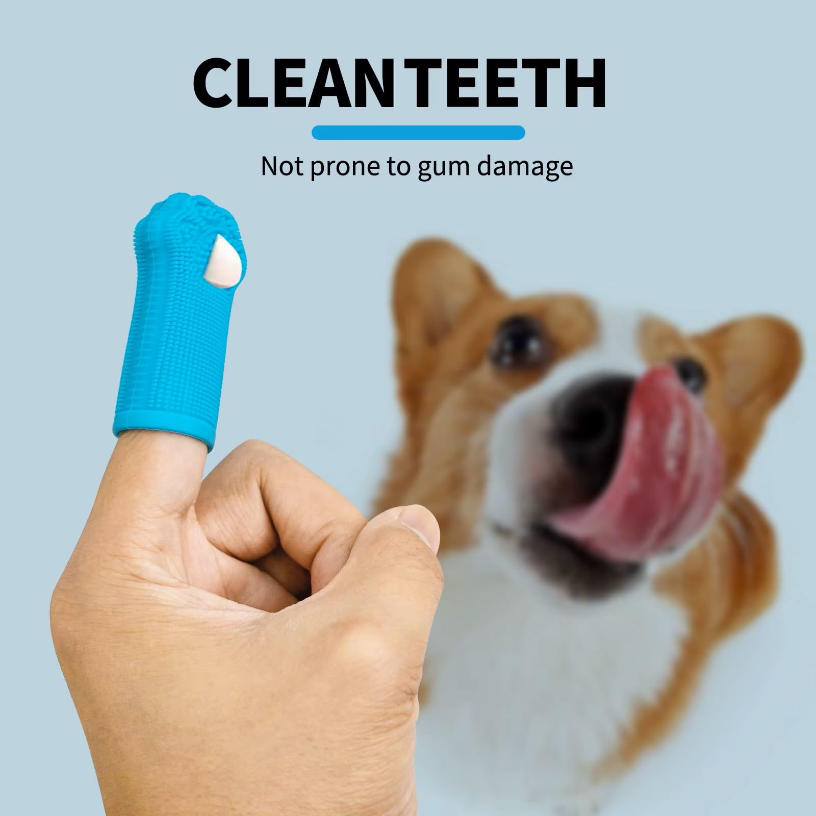 Dog Toothbrush PAW, 360 Brushing Dog Tooth Brushing Kit, Cat Toothbrush, Dog Teeth Cleaning, Dog Finger Toothbrush, Dental Care, Dog Tooth Brush for Small & Large Pets, Toothpaste Not Included (4)
