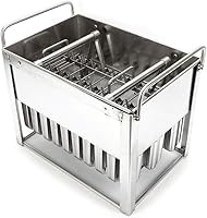 Vista 10 de Kit de moldes para paletas de hielo de acero inoxidable, soporte para palitos de helado de paletas de hielo + cepillo de limpieza