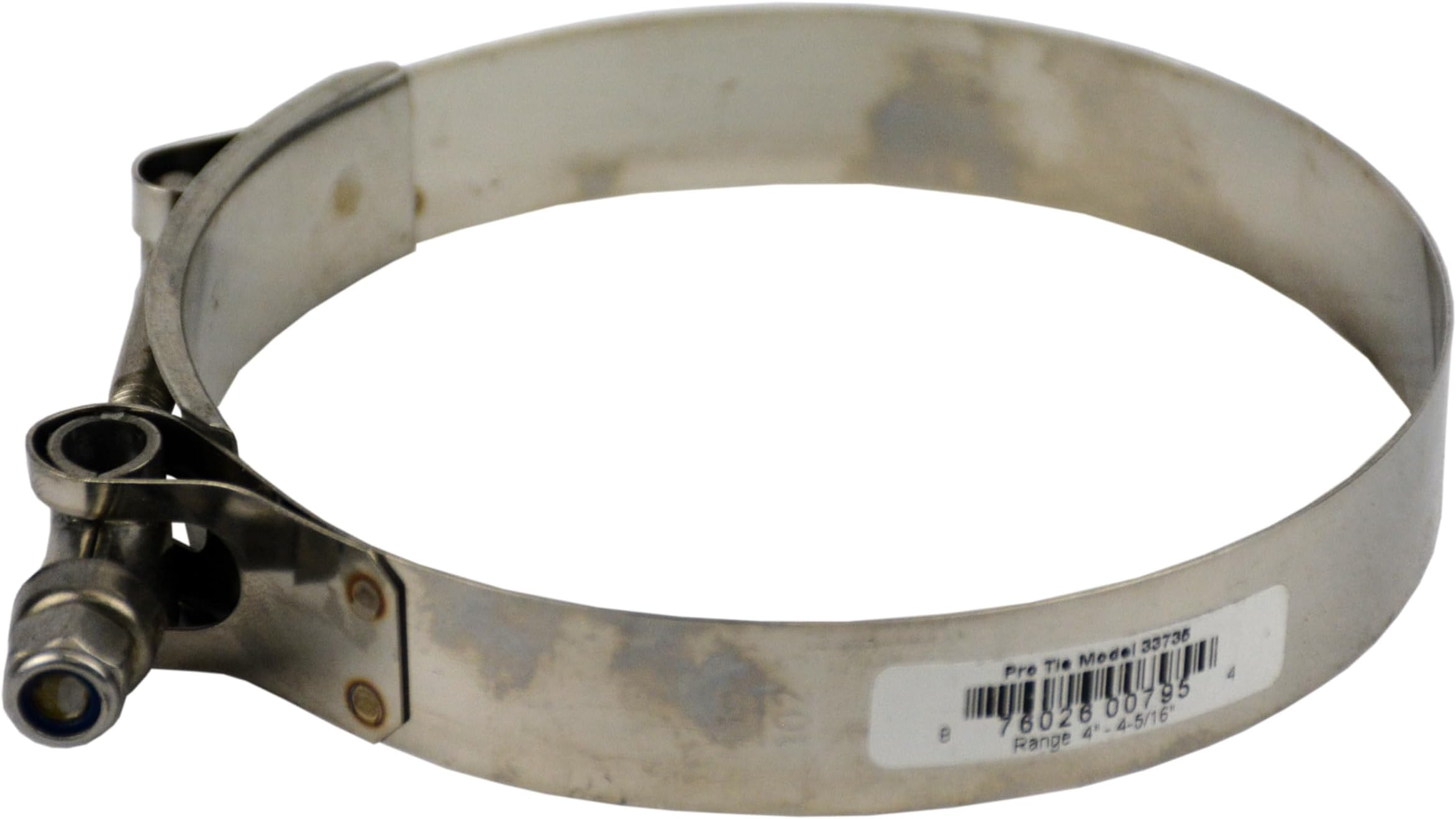 Pro Tie 33735 T-Bolt All Stainless Hose Clamp, SAE Size 100, Range 4-Inch - 4-5/16-Inch