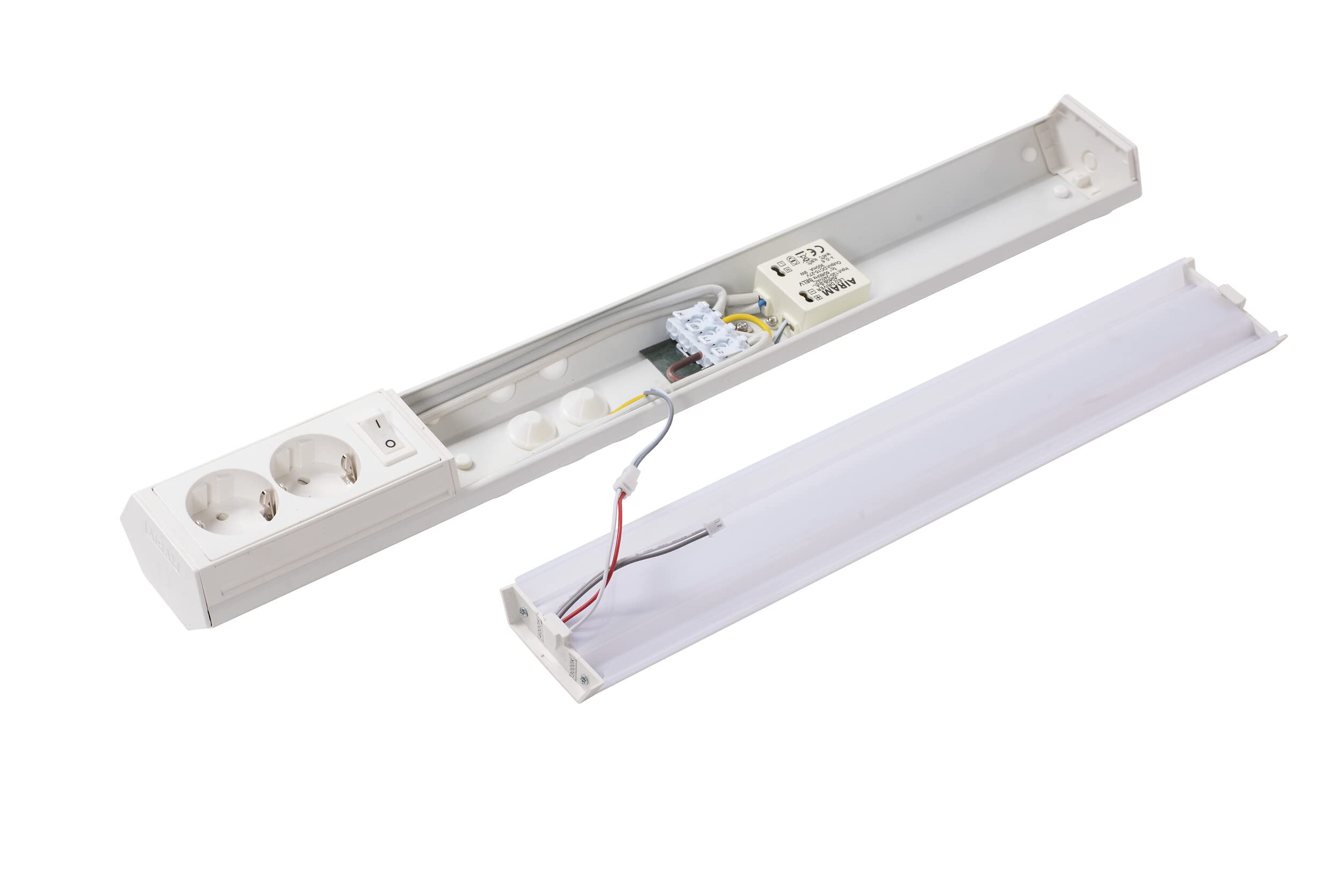 AIRAM Handy 450 IP21 5W 830/840 DSO WH Oświetlenie stołowe LED z 2-kierunkowym gniazdem 40 000 godzin. Biały