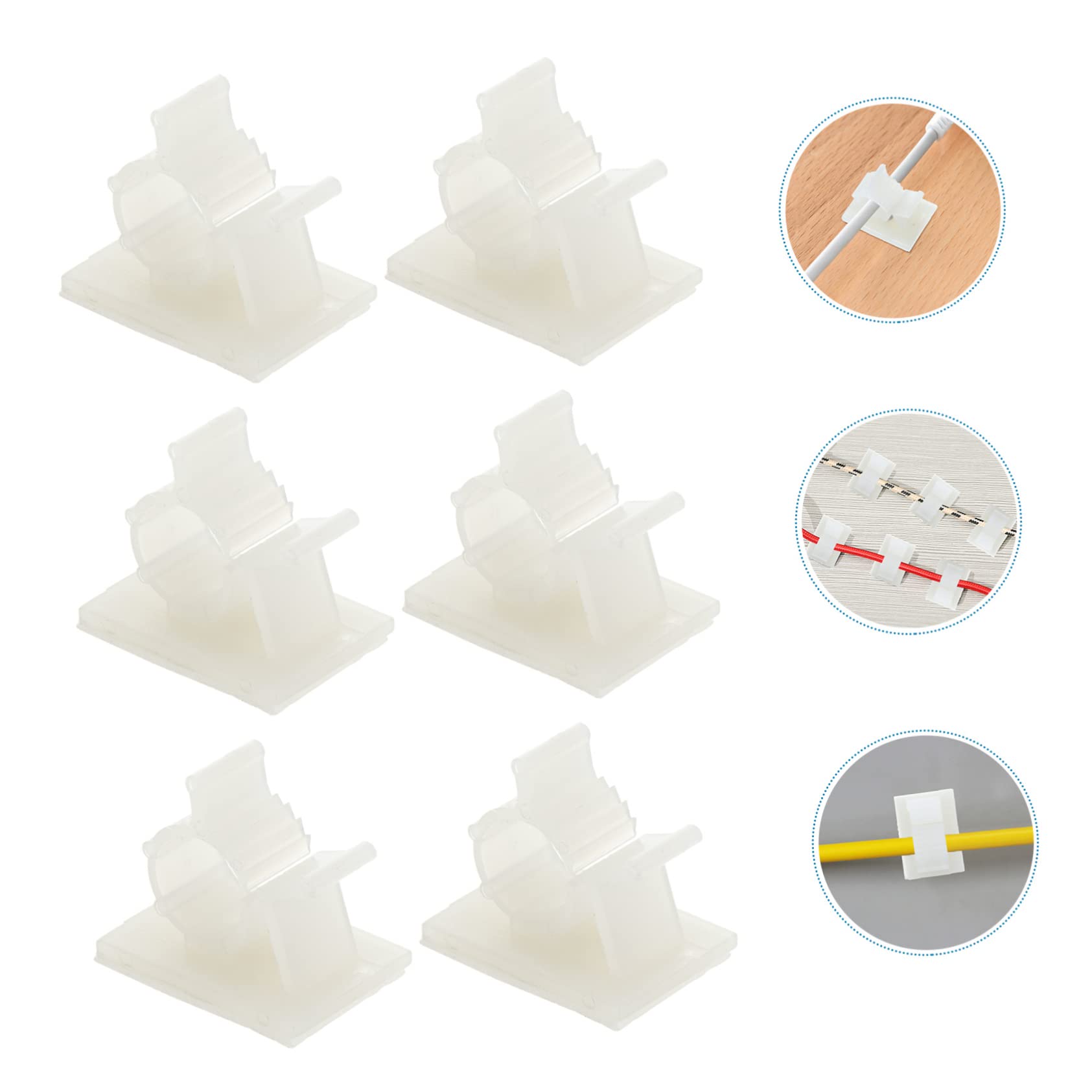 Organizzatore per cavi migliorato, Fascette ferma-cavo autoadesive bianche 2,5 x,4 1,7 clip dell'organizzatore del cavo di cm for la gestione della scrivania