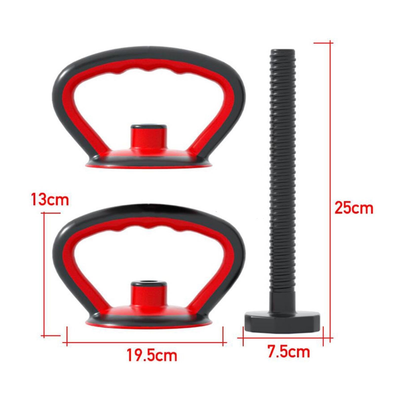 VBESTLIFE Maniglia Kettlebell Regolabile, Piastra Pesi Ergonomica Maniglia Kettlebell Accessori per Allenamento della Forza per Palestra di Casa Set di 3