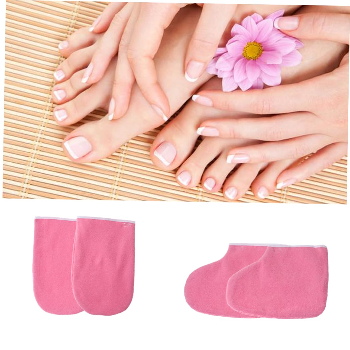 SOESFOUFU Paraffin Bath Liners Gloves Heat Preservation Gloves Cloth Mitts for Beauty Care