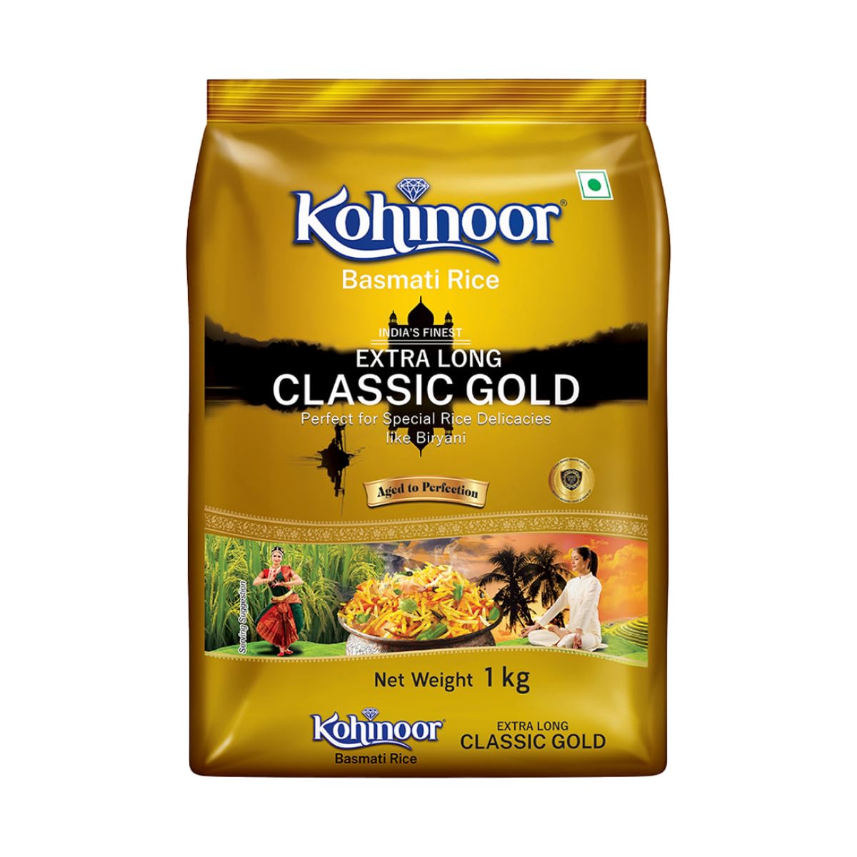 Sponsored Ad - Kohinoor Classic Gold Basmati Rice, 1 kg | Naturally Aged for 2 Years | Premium Aromatic Long-Grain Basmati | Perfect for Biryani & Special Meals