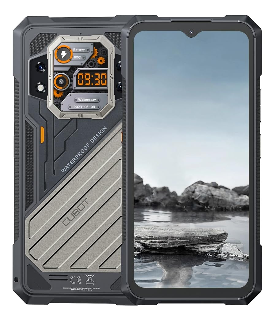 CUBOT Kingkong X Rugged Dual Sim 256GB 16GB Ram 10200mAh Android 14 Cell Phone (Black)
